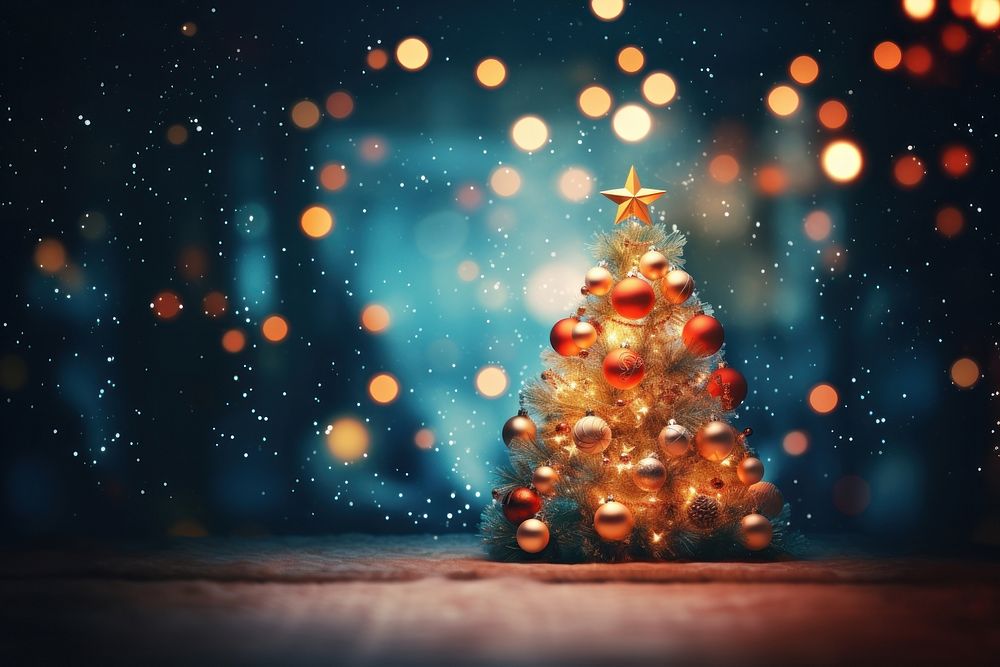 Christmas Tree christmas light shiny. AI generated Image by rawpixel.