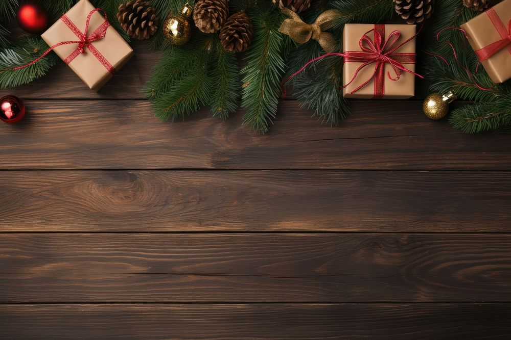 Christmas wood tree backgrounds. AI generated Image by rawpixel.