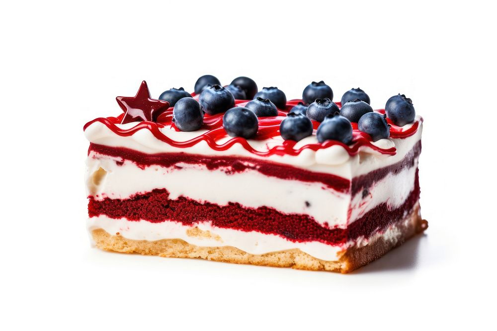 America cake blueberry dessert. AI generated Image by rawpixel.