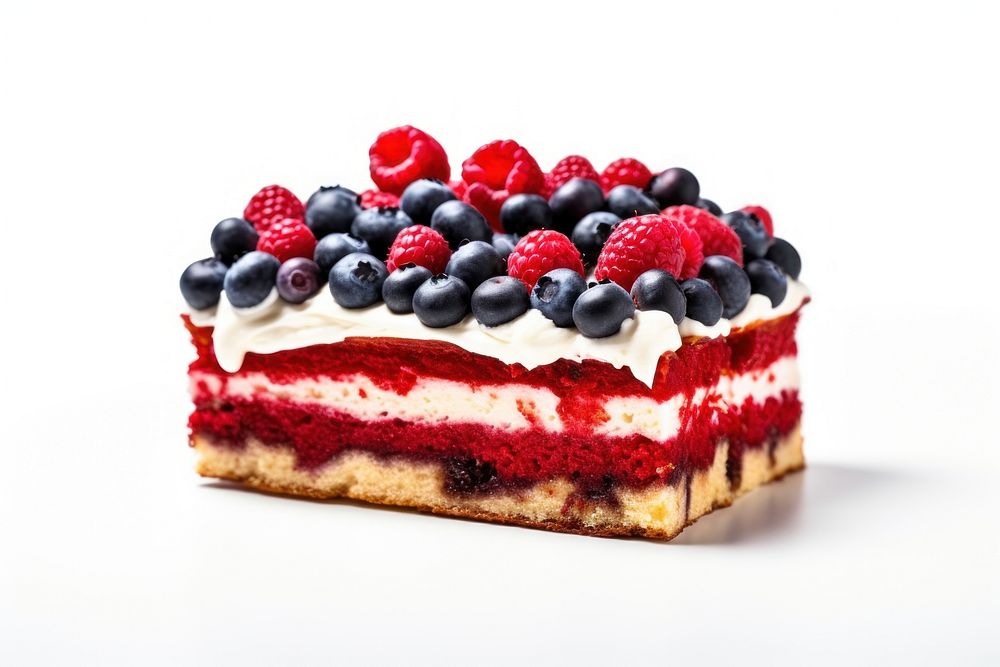 America cake raspberry blueberry. AI generated Image by rawpixel.