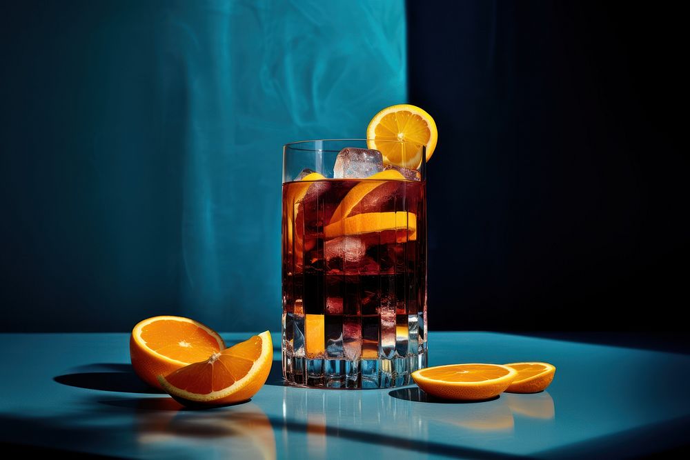 Sangria glass cocktail orange. AI generated Image by rawpixel.