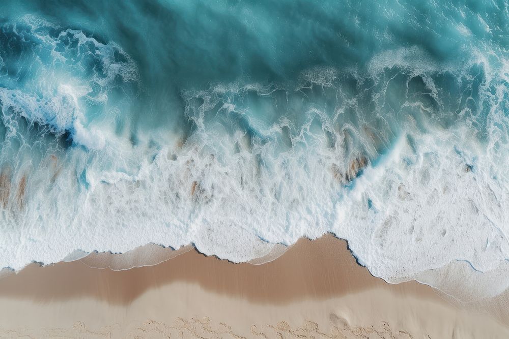 Beach ocean outdoors nature. AI generated Image by rawpixel.