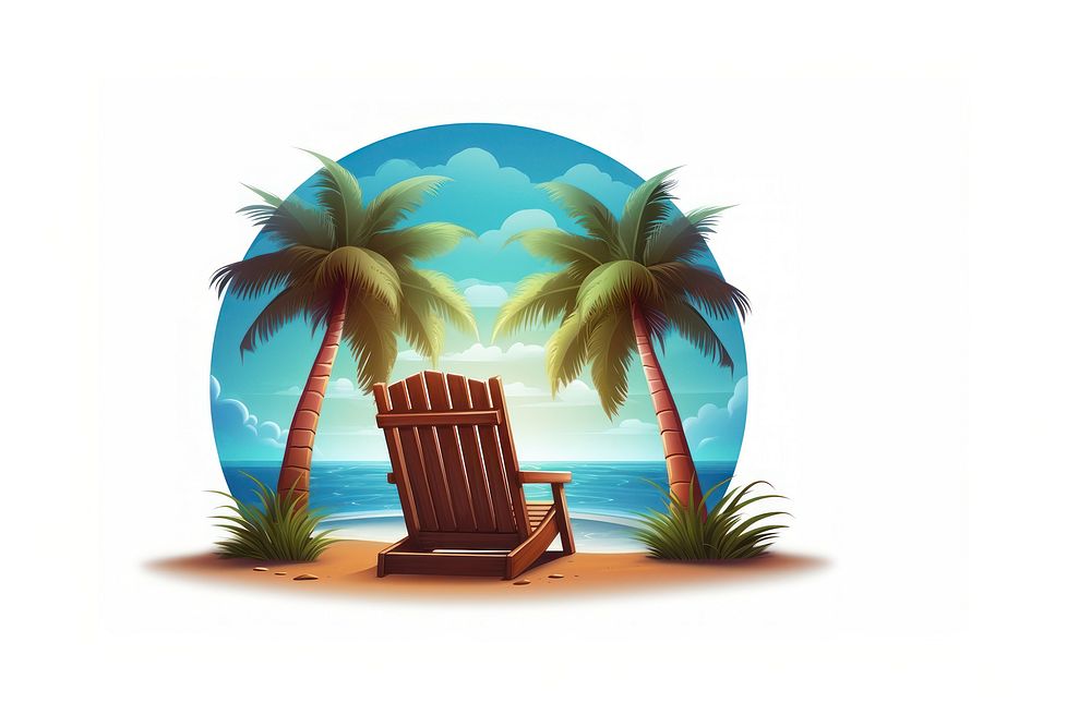 Beach icon furniture outdoors plant. AI generated Image by rawpixel.