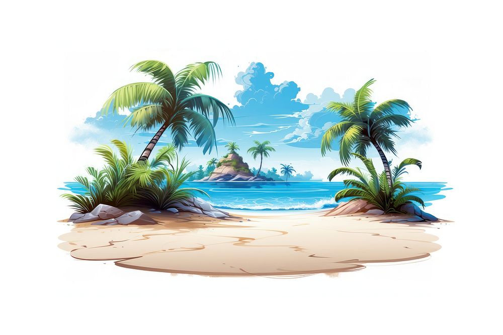 Beach png outdoors nature plant. AI generated Image by rawpixel.