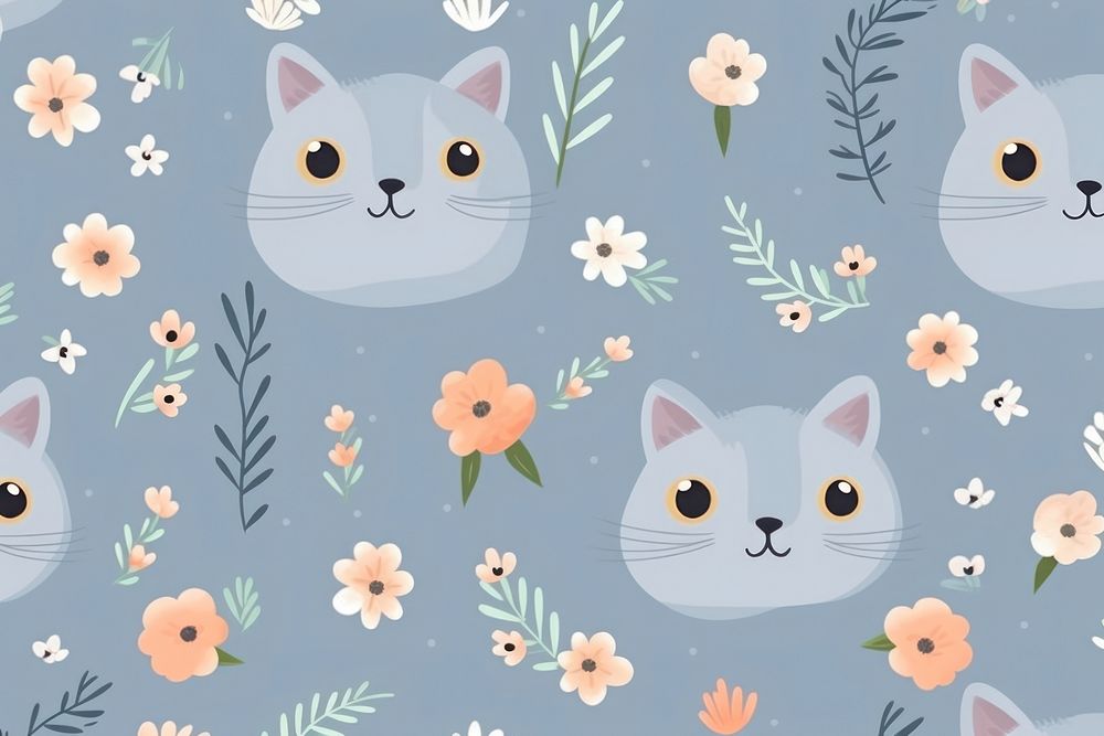 British shorthair pattern backgrounds wallpaper. AI generated Image by rawpixel.