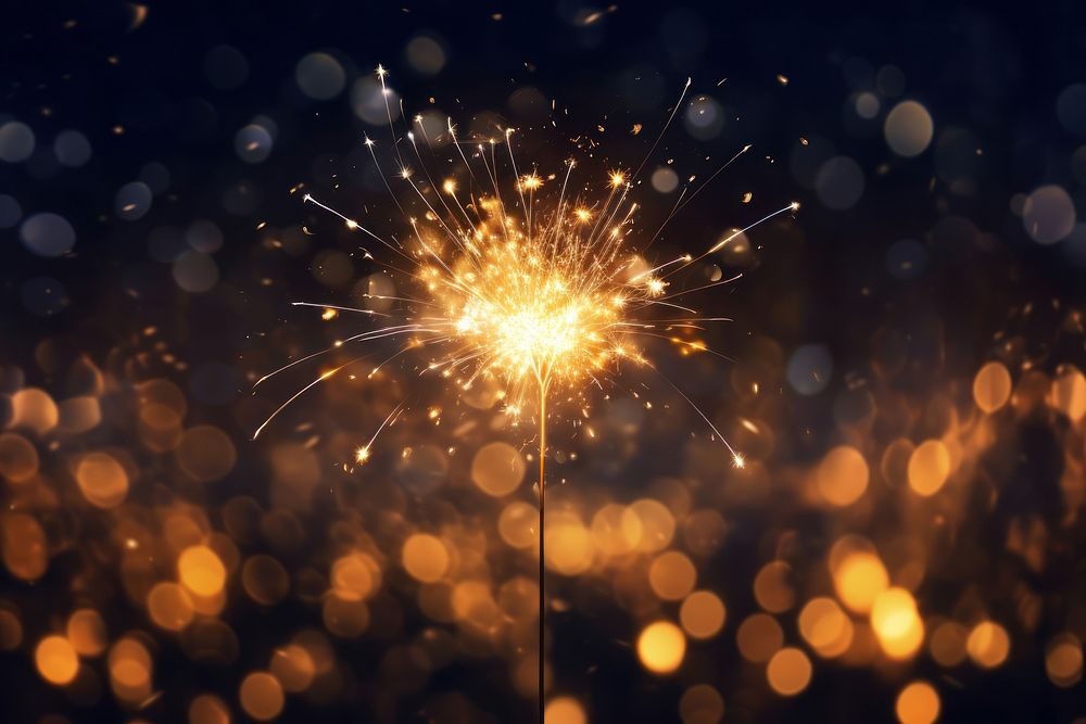 New years sparkler night fireworks outdoors. AI generated Image by rawpixel.