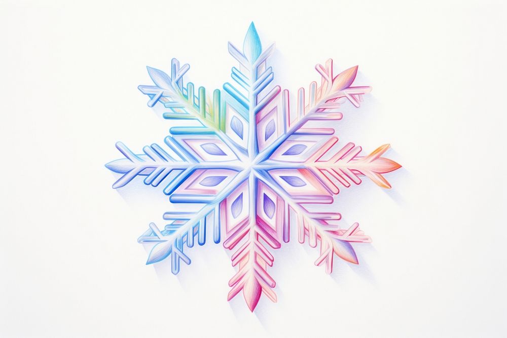 Snowflake drawing celebration creativity. AI generated Image by rawpixel.