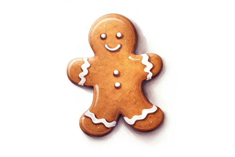 Gingerbread man christmas dessert cookie. AI generated Image by rawpixel.