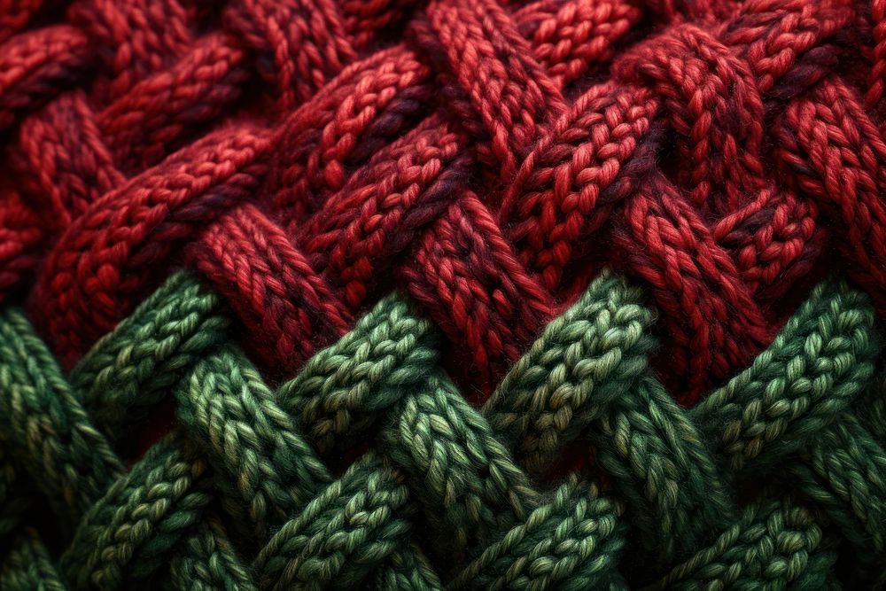 Knitted sweater textile red backgrounds. 