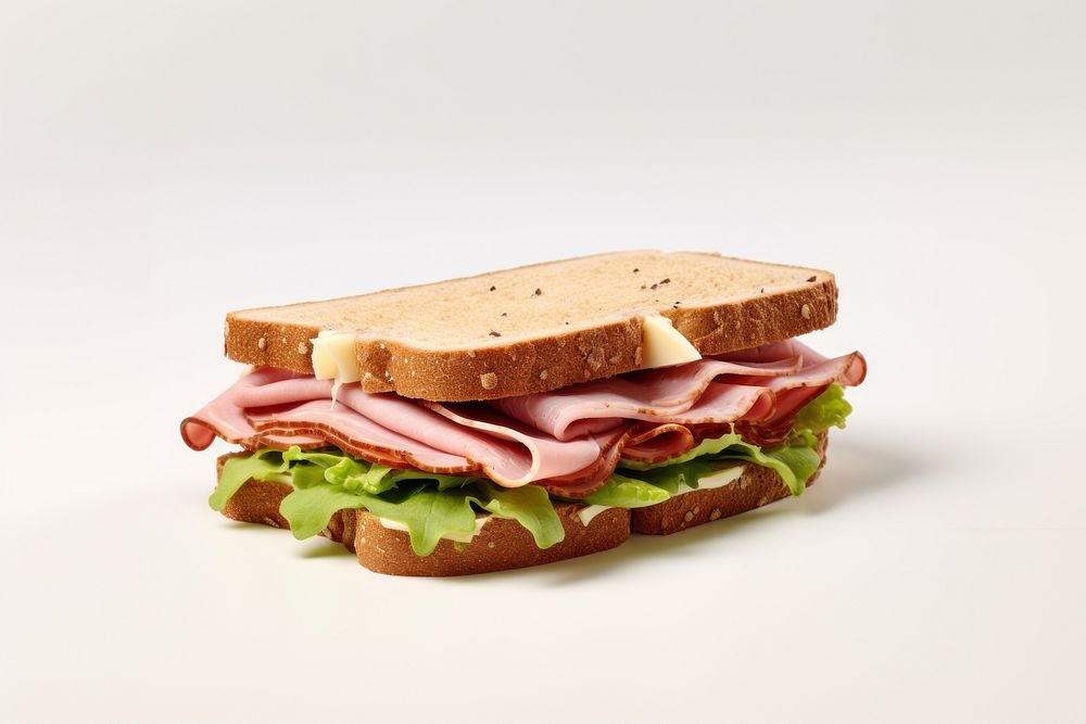 Ham Sandwich sandwich lunch food. AI generated Image by rawpixel.