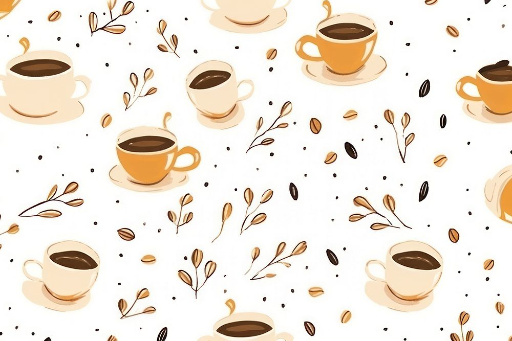 Coffee cup pattern mug refreshment. AI generated Image by rawpixel.