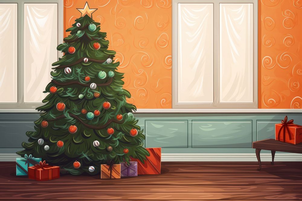 Christmas tree anticipation architecture. AI generated Image by rawpixel.