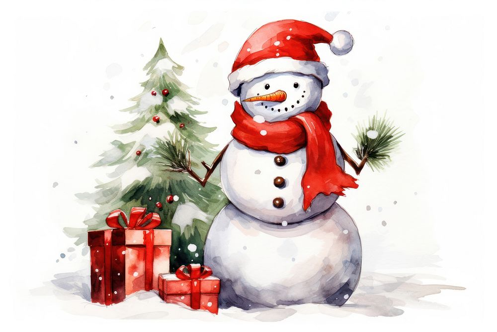 Snowman christmas winter representation. AI generated Image by rawpixel.