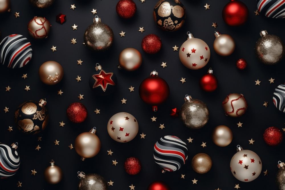 Christmas ornaments backgrounds illuminated celebration. AI generated Image by rawpixel.