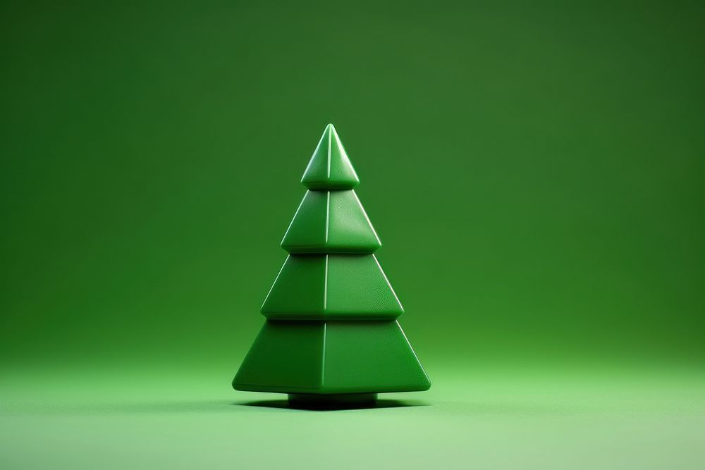 Christmas tree figure green green background celebration. AI generated Image by rawpixel.