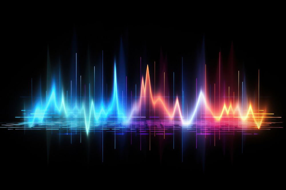 Soundwave backgrounds light night. AI generated Image by rawpixel.