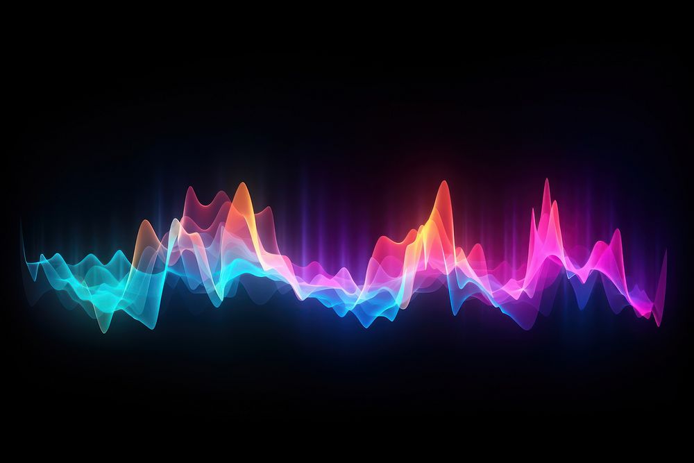 Soundwave backgrounds purple light. AI generated Image by rawpixel.