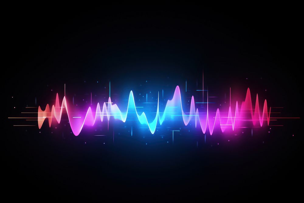 Soundwave backgrounds light illuminated. AI generated Image by rawpixel.