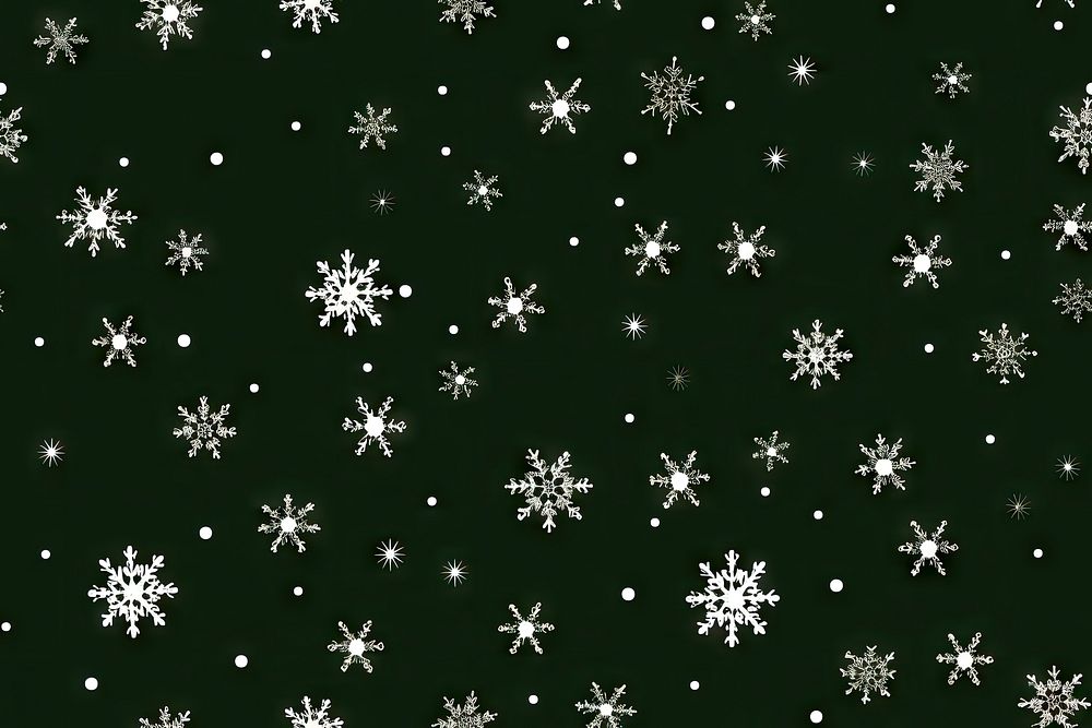 Snowflakes pattern christmas green backgrounds. AI generated Image by rawpixel.