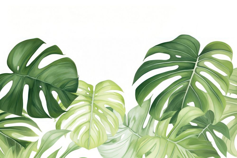Monstera leaves backgrounds plant green. AI generated Image by rawpixel.