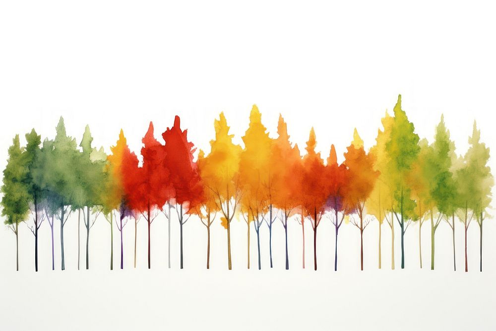 Trees outdoors painting nature. AI generated Image by rawpixel.
