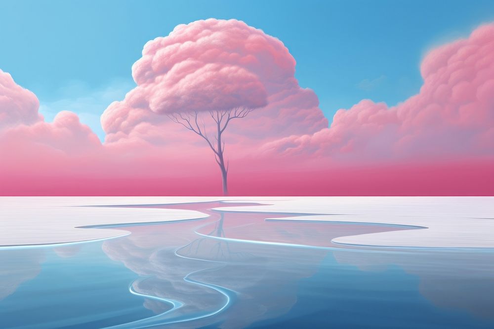Dreamy landscapes sky outdoors nature. AI generated Image by rawpixel.