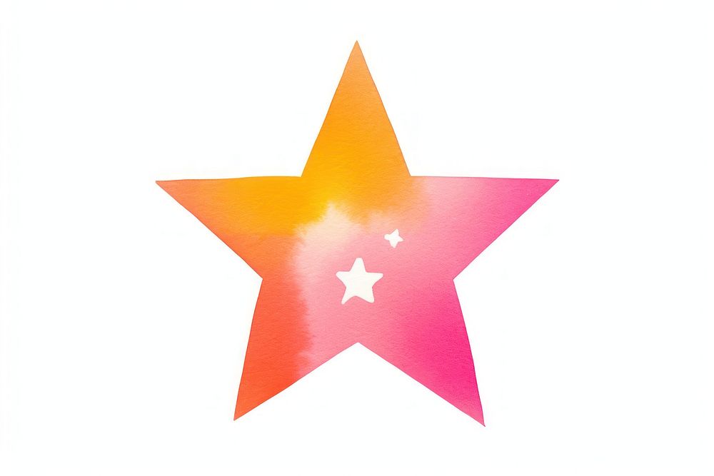 Star symbol white background illuminated. AI generated Image by rawpixel.