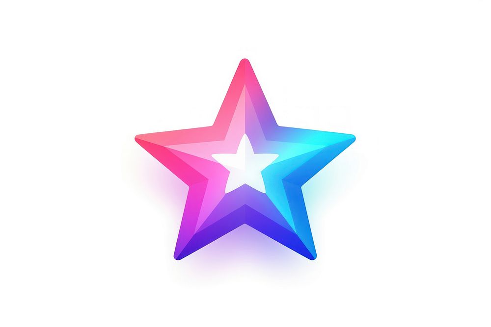 Star icon symbol white background illuminated. AI generated Image by rawpixel.