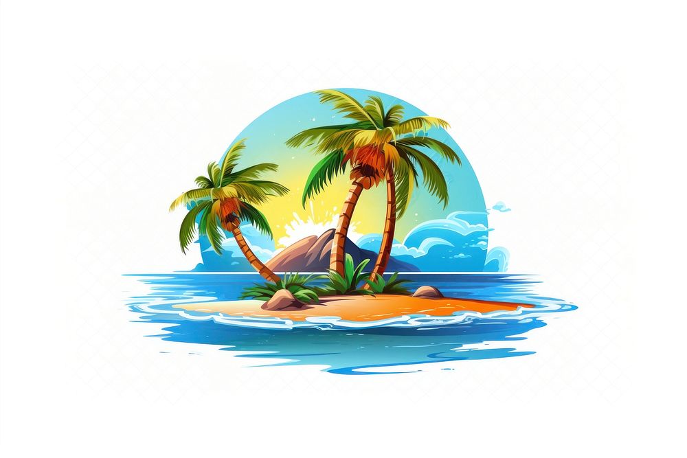 Summer beach icon outdoors nature plant. AI generated Image by rawpixel.