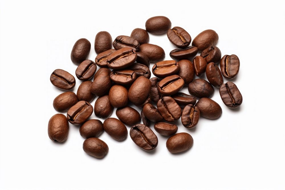 Coffee beans backgrounds white background chocolate. AI generated Image by rawpixel.