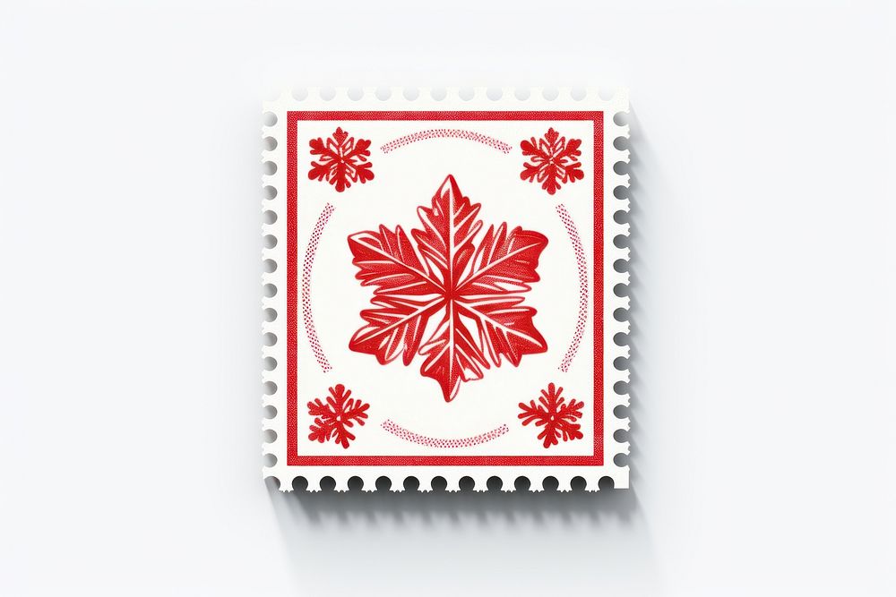 Christmas gift pattern postage stamp rectangle. AI generated Image by rawpixel.