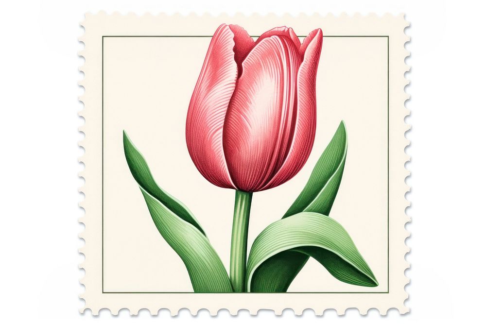 Cute tulip graphic illustration flower plant inflorescence. AI generated Image by rawpixel.