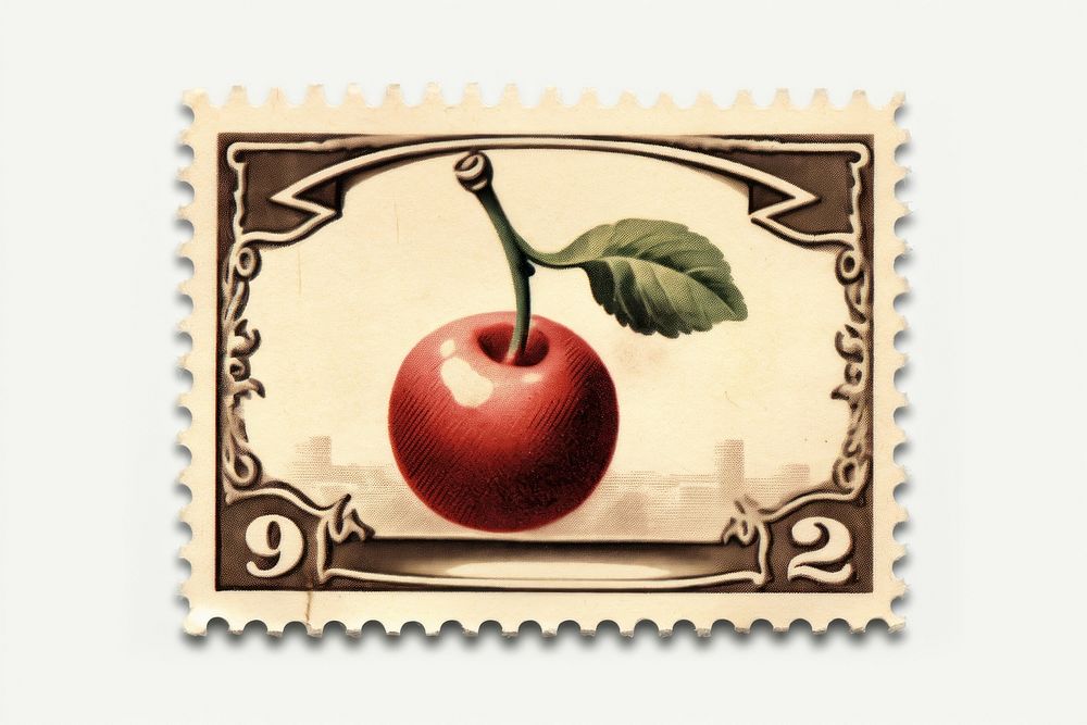 Cute vintage cherry apple plant food. AI generated Image by rawpixel.