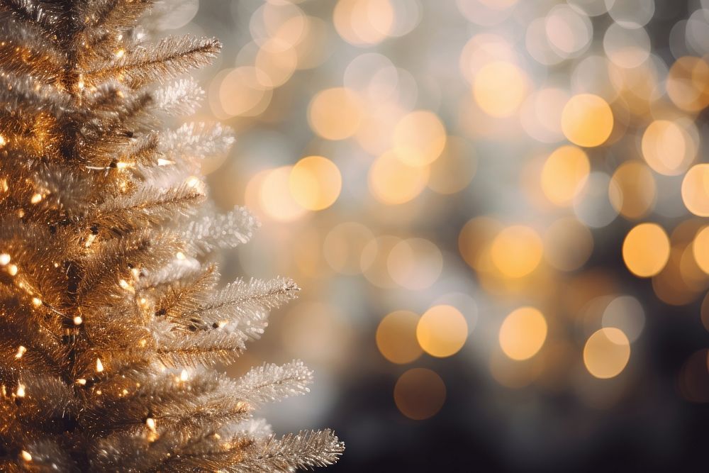 Christmas tree backgrounds light gold. AI generated Image by rawpixel.