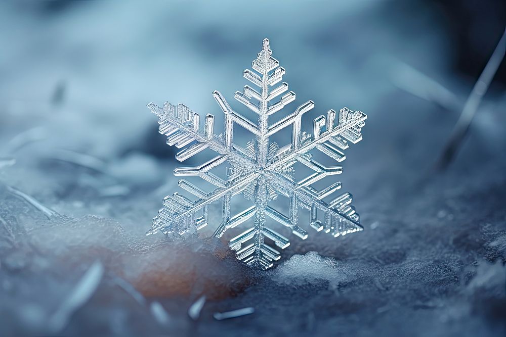 Snowflake outdoors nature ice. AI generated Image by rawpixel.