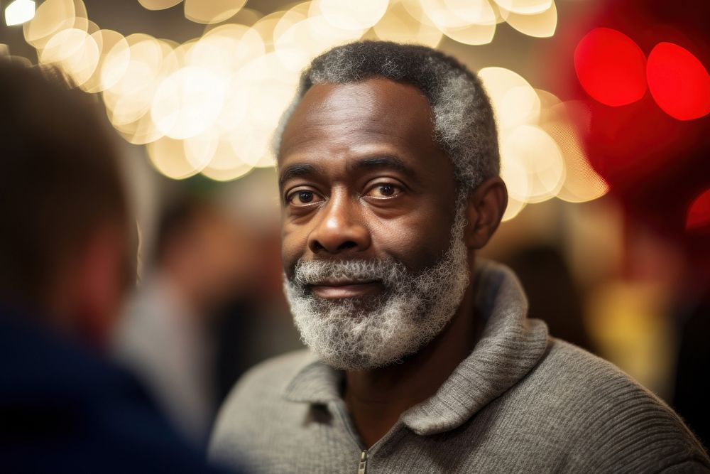 Christmas party portrait adult beard. AI generated Image by rawpixel.