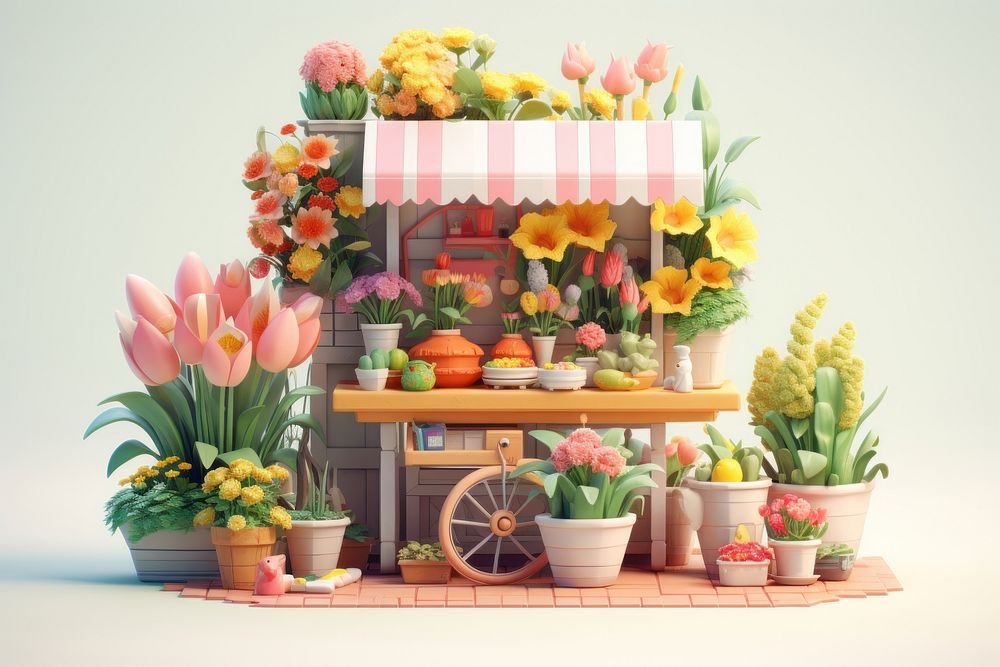 Florist flower plant architecture. AI generated Image by rawpixel.