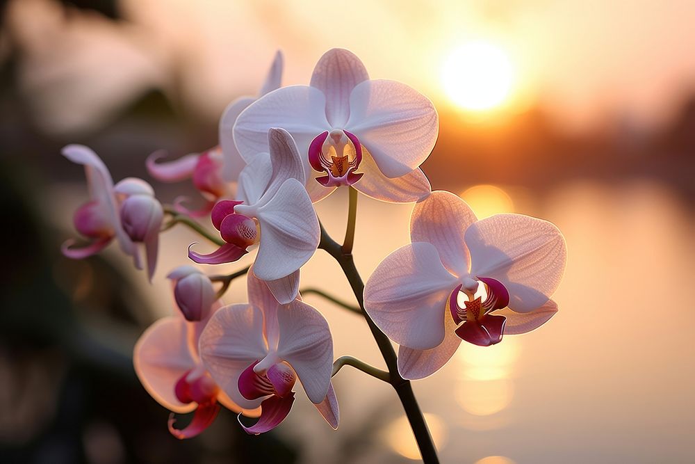 Orchid nature flower outdoors. AI generated Image by rawpixel.