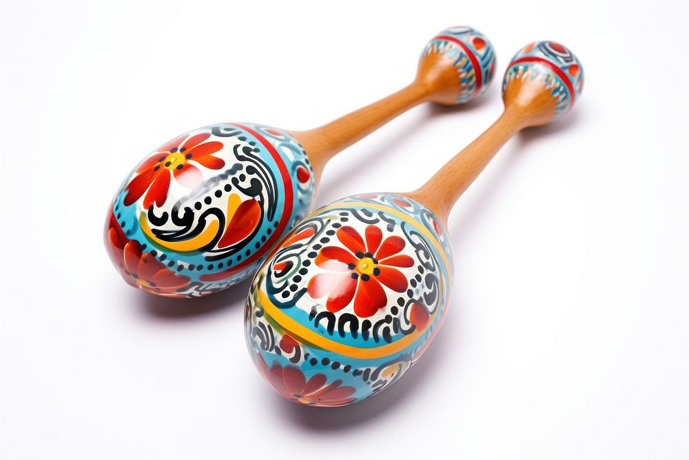 Maracas white background creativity tradition. AI generated Image by rawpixel.