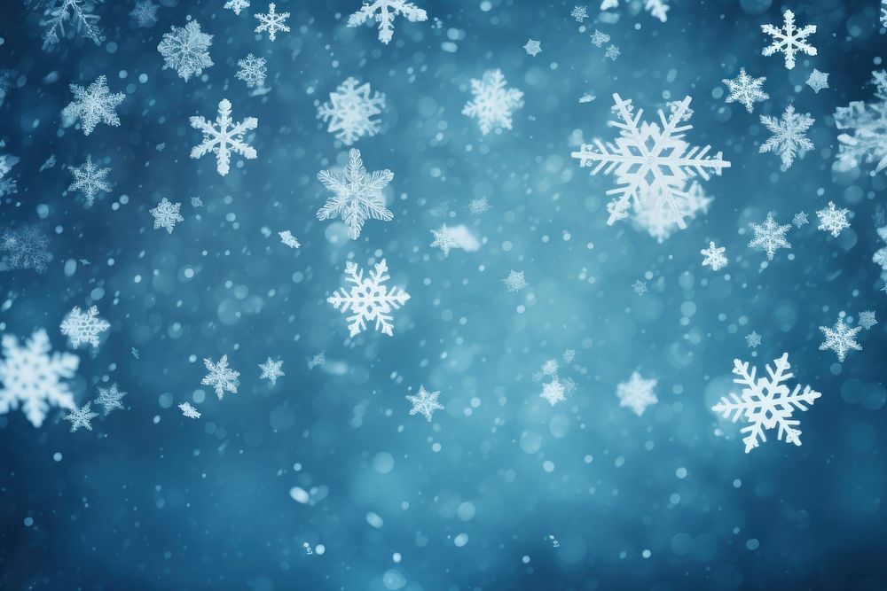 Snowflakes backgrounds winter illuminated. AI generated Image by rawpixel.