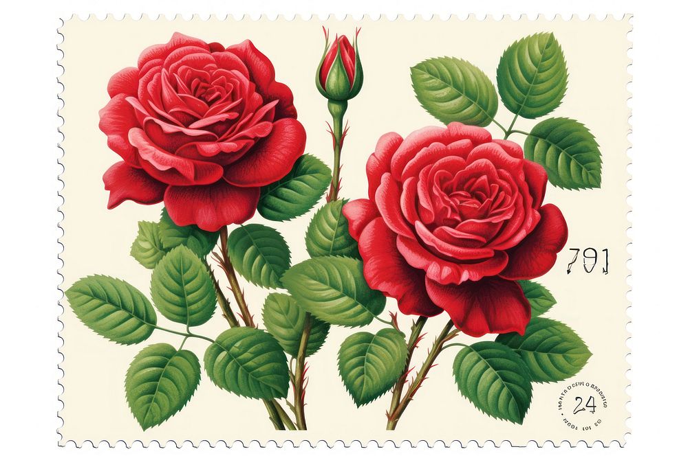 Rose garden illustration pattern flower plant. AI generated Image by rawpixel.