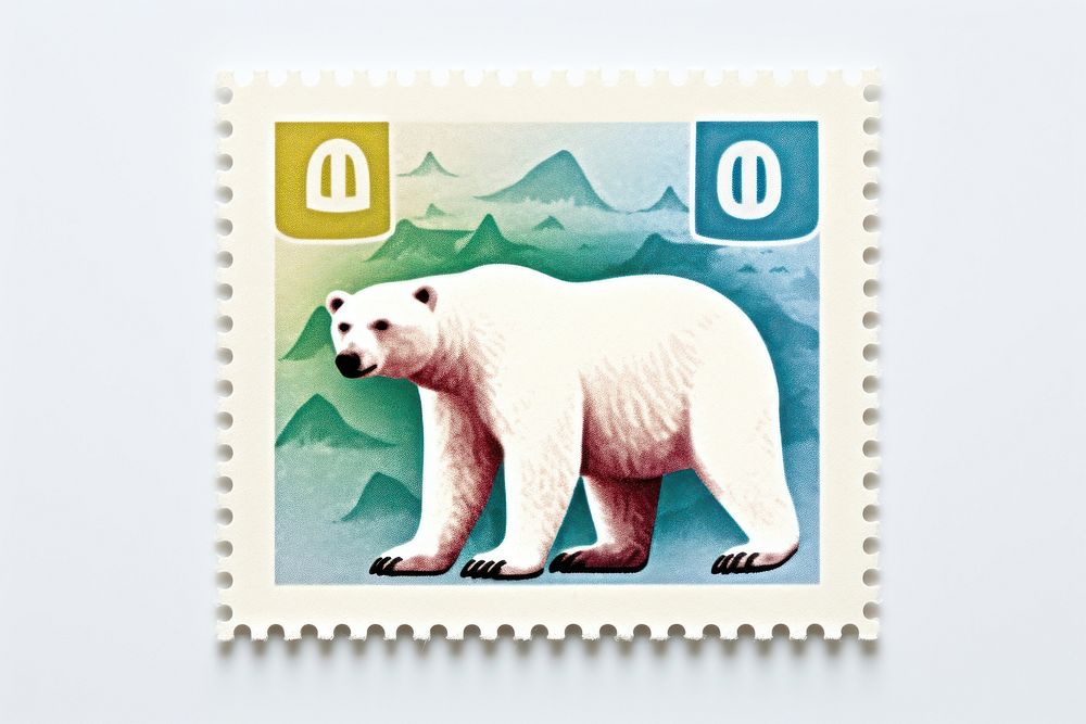 White bear mammal animal representation. AI generated Image by rawpixel.