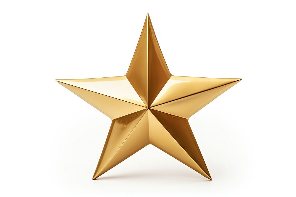 Golden star christmas symbol shiny. AI generated Image by rawpixel.