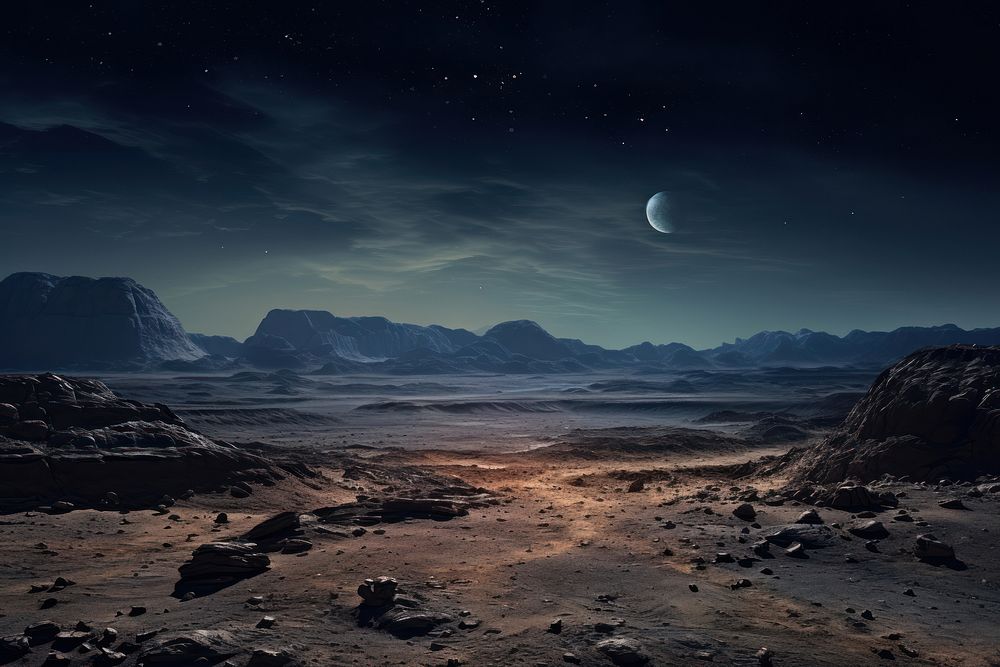 Space view night moon astronomy. AI generated Image by rawpixel.