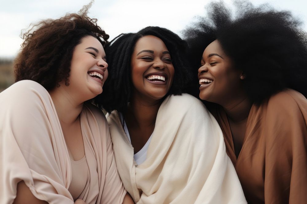 Black women laughing smile adult. AI generated Image by rawpixel.