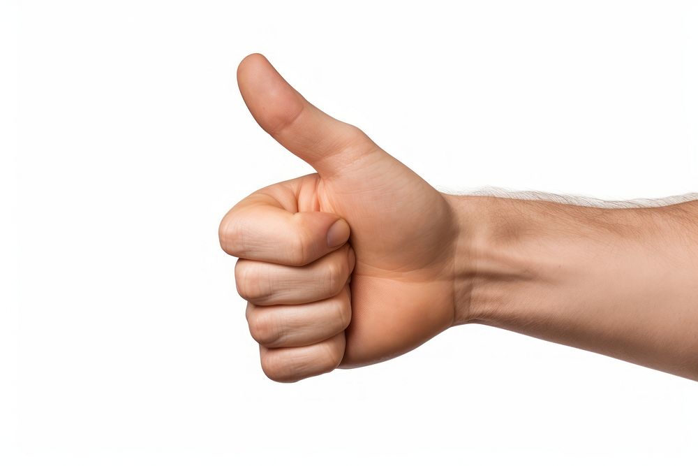 Man hand gesture finger white background gesturing. AI generated Image by rawpixel.