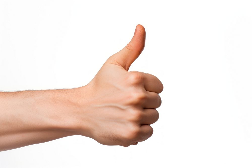 Man hand gesture finger white background gesturing. AI generated Image by rawpixel.