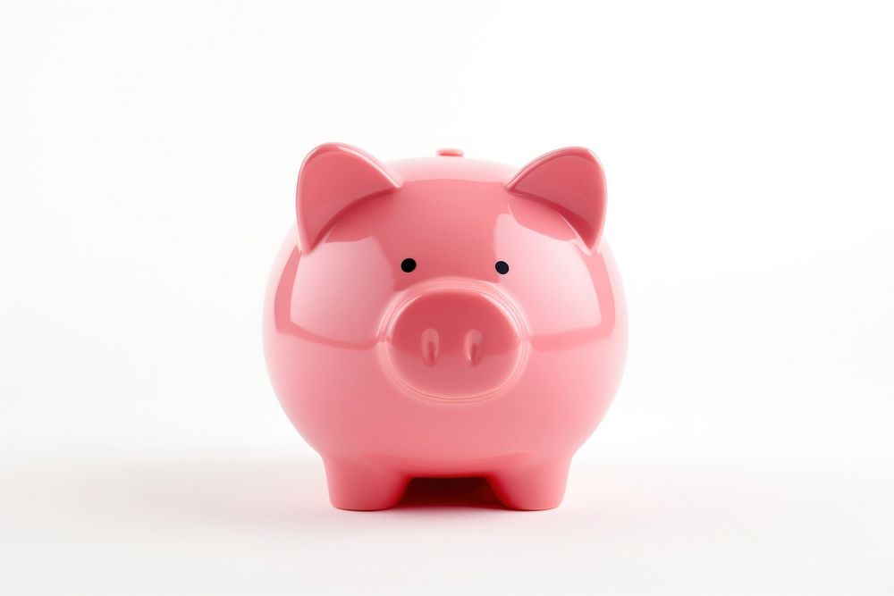 Pink piggy bank pink white background representation. AI generated Image by rawpixel.