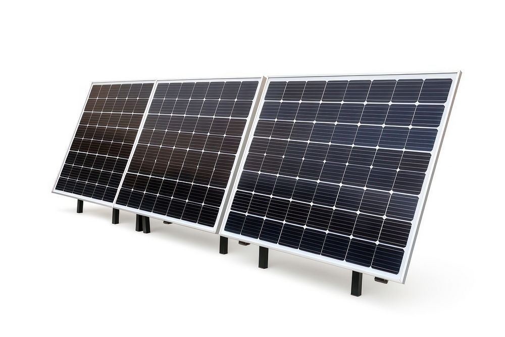 Solar panels white background solar panels electricity. AI generated Image by rawpixel.