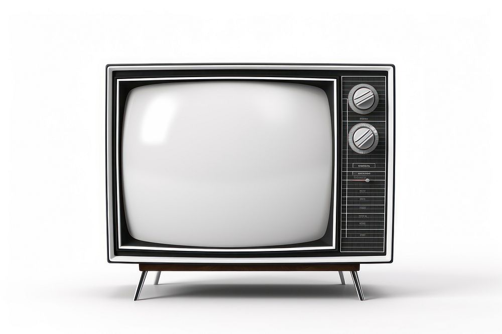 Television screen white background broadcasting. AI generated Image by rawpixel.